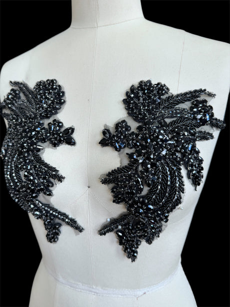 Black Rhinestones Applique