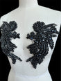 Black Rhinestones Applique