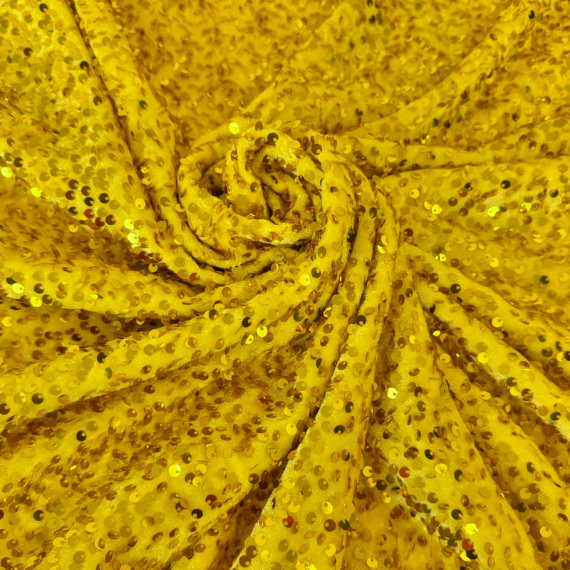 Yellow Sequin Velvet
