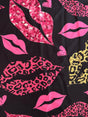 Printed Nylon Spandex Pink Lips