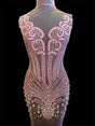 Rhinestone Bodice Applique in Baby Pink