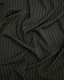 Tailored Pin Stripe Suiting Army Green
