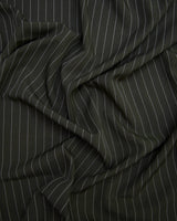 Tailored Pin Stripe Suiting Army Green