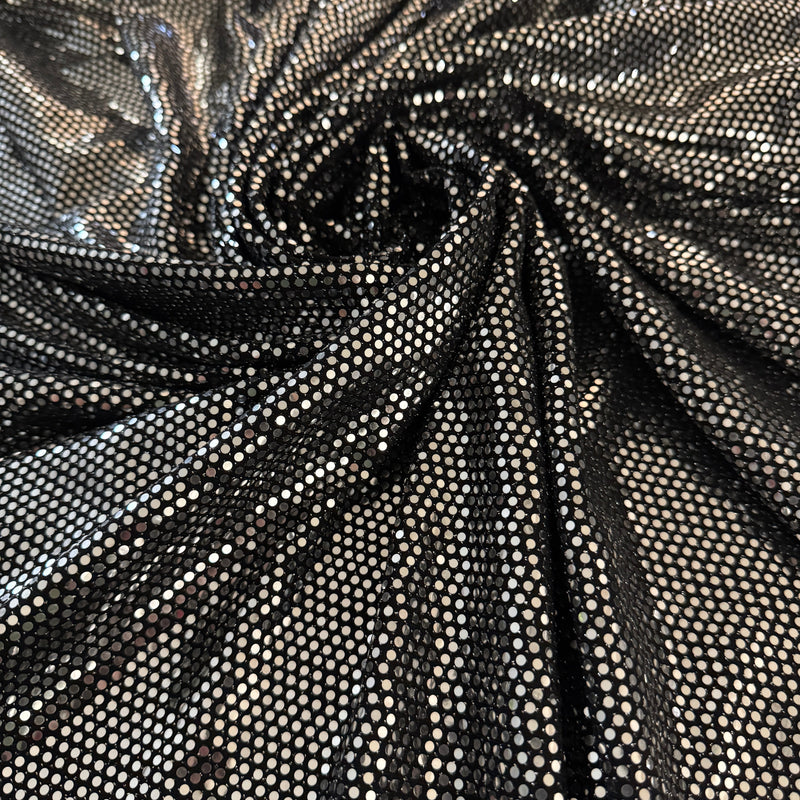Stretch Sequin Mirror Foiled Spandex Silver