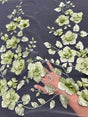 3D Flower Beaded Lace Mesh Pistachio