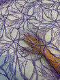 Stretch Sequin Embroidered Mesh Lavender