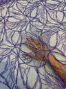 Stretch Sequin Embroidered Mesh Lavender