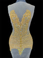 Gold Rhinestone Bodice Appliqué