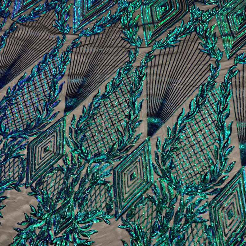 Stretch Sequin Mesh Emerald