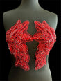 Wine Red Rhinestone Applique