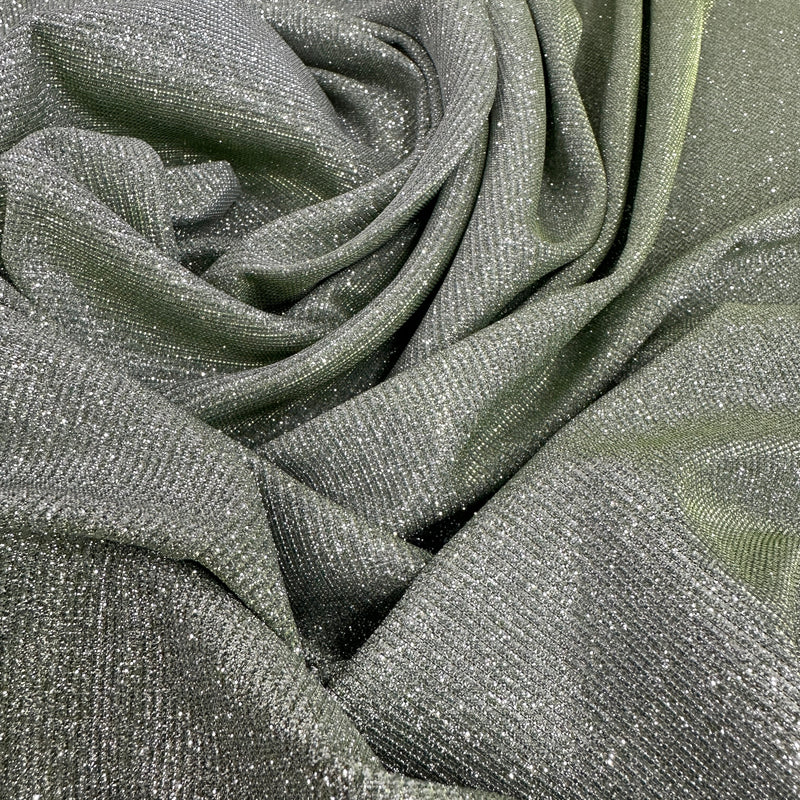 Stretch Metallic Lurex Sage Green