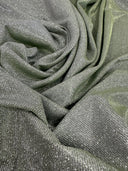 Stretch Metallic Lurex Sage Green