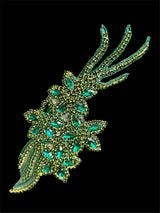 Emerald Green Rhinestone Applique
