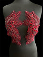 Burgundy Rhinestone Applique