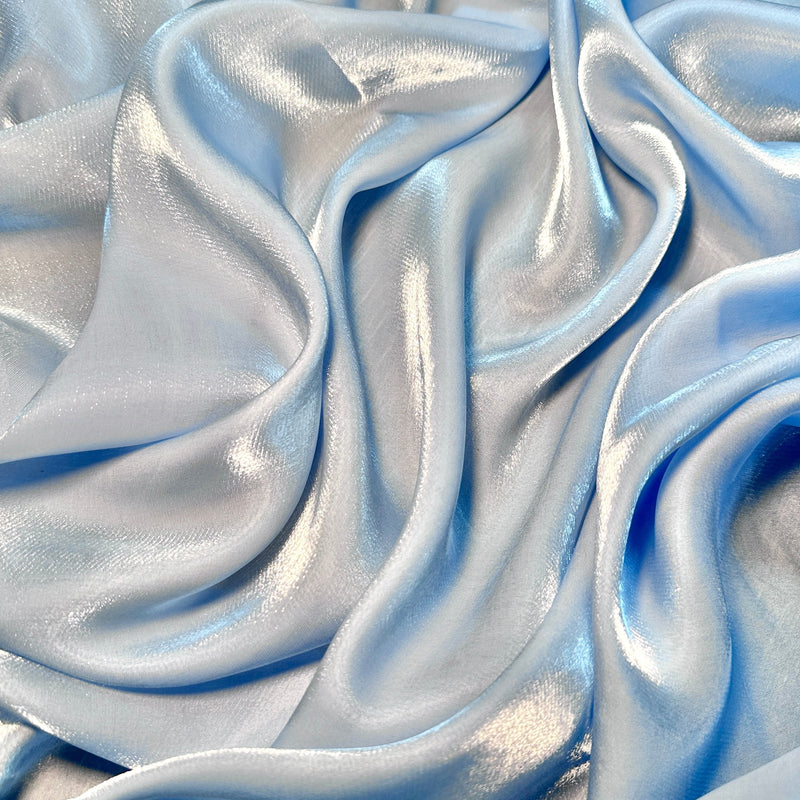 Liquid Shimmery Chiffon Baby Blue