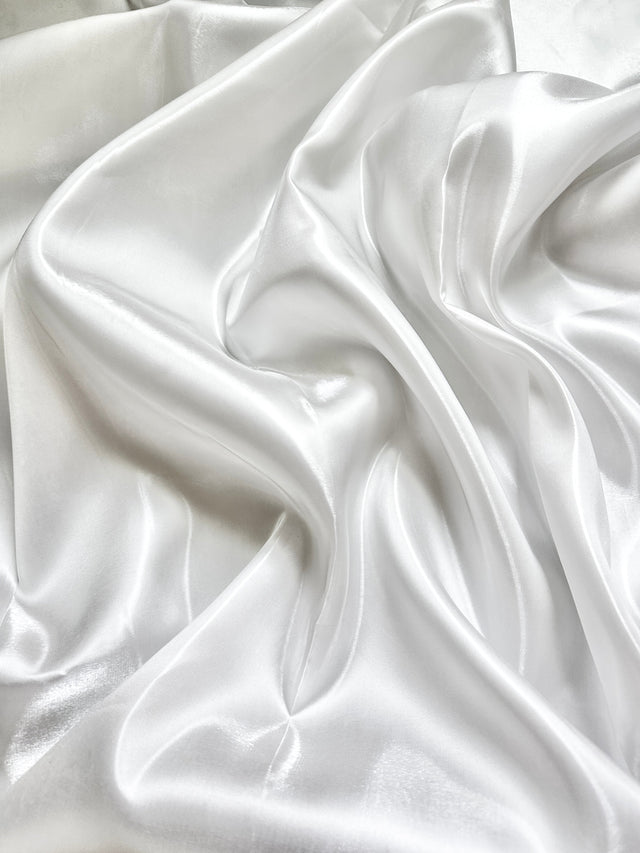 Liquid Bridal Satin Off White