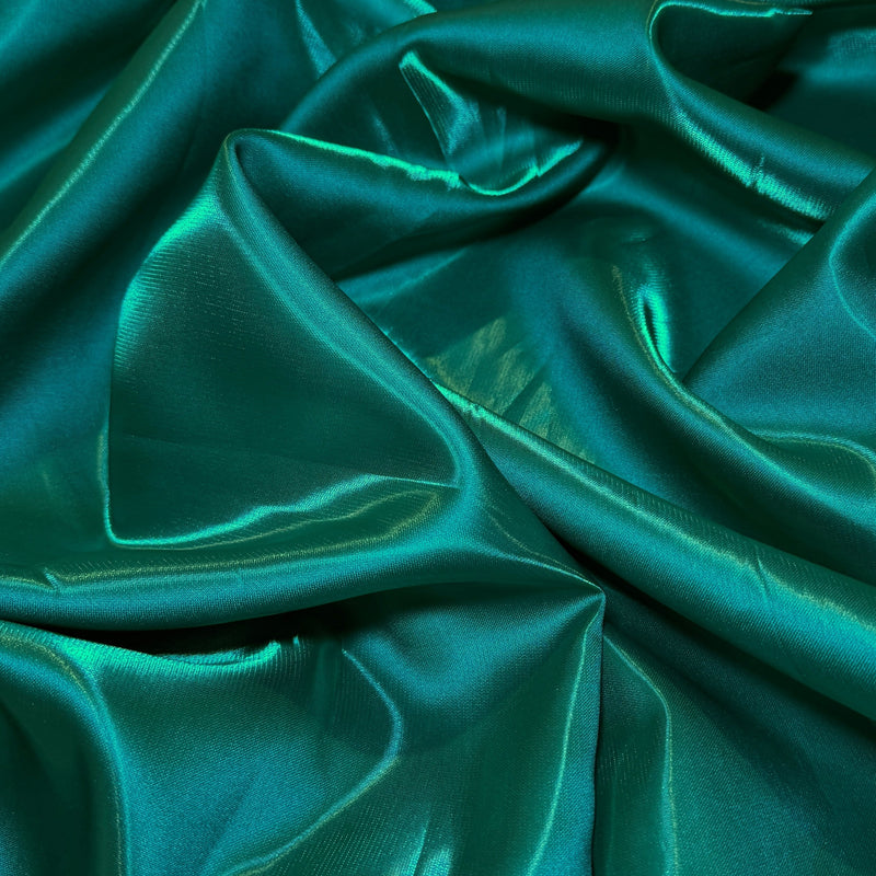 Liquid Bridal Satin Emerald Green