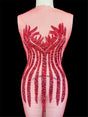 Red Rhinestone Bodice Applique