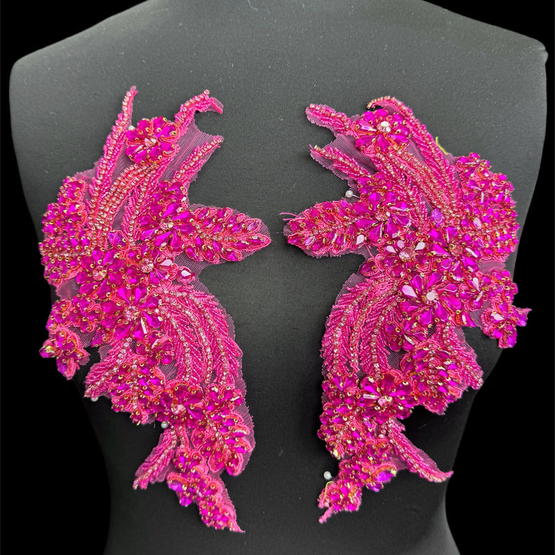 Rhinestone Applique Fuchsia