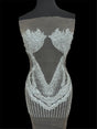 Silver Rhinestone Bodice Applique