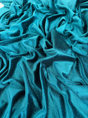 Shimmery Stretch Velvet Teal Blue
