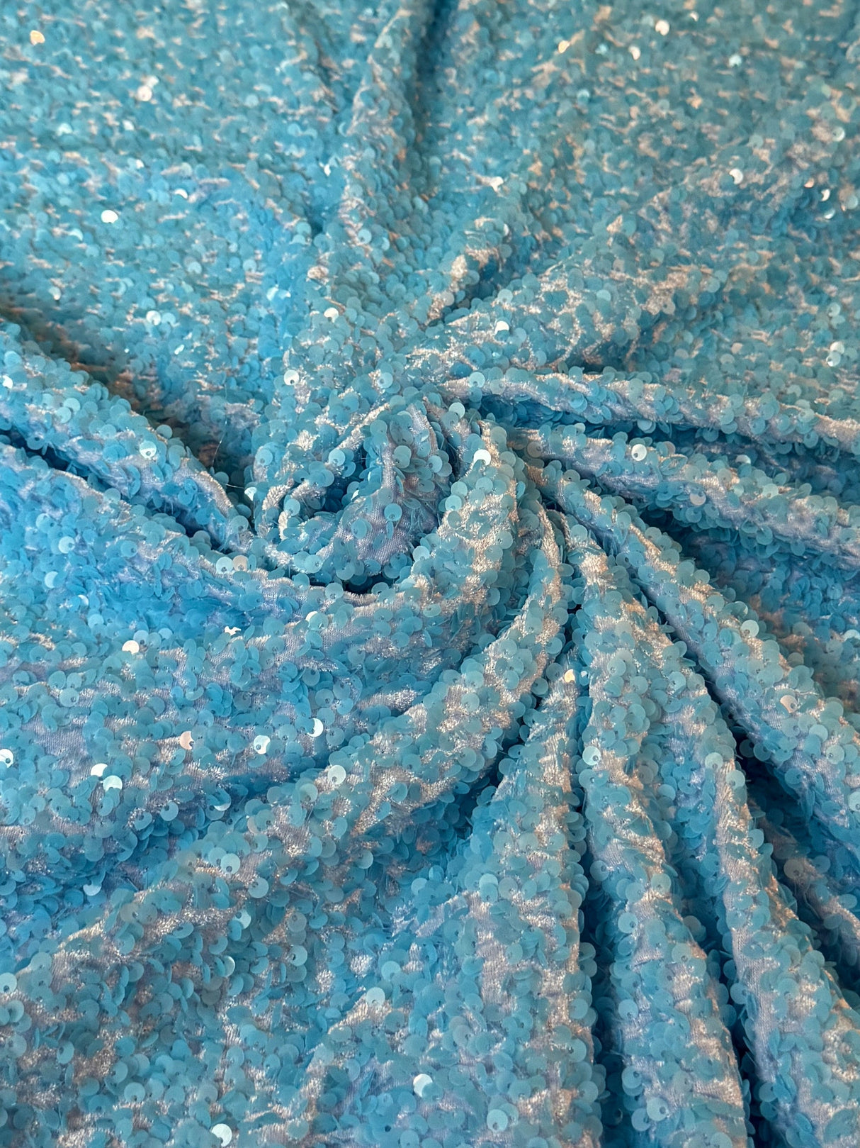 Sequin on Velvet Stretch Fabric