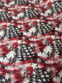 Printed Nylon Spandex Red & Black Abstract American Flag