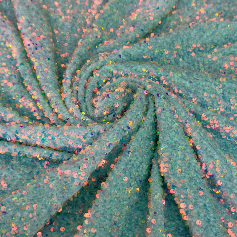 Mint Sequin on Velvet