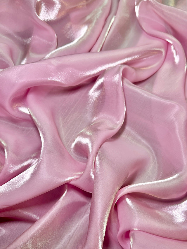 Liquid Shimmery Chiffon Baby Pink