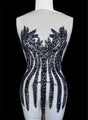 Black Rhinestone Bodice Applique