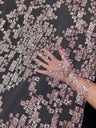 Sequin Lace Blush Pink Geometric Mosaic