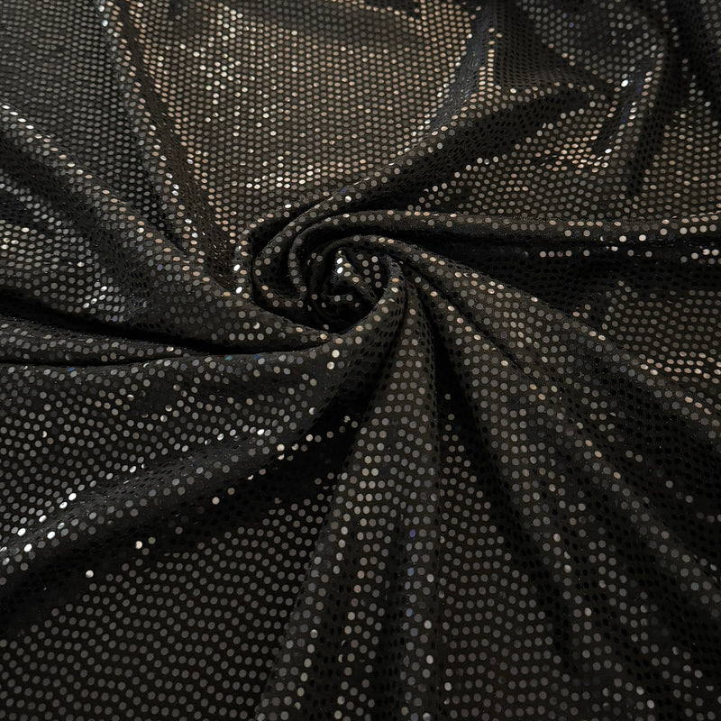 Black Sequin Mirror Foiled Spandex