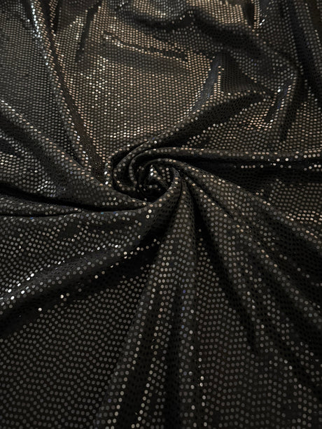 Black Sequin Mirror Foiled Spandex
