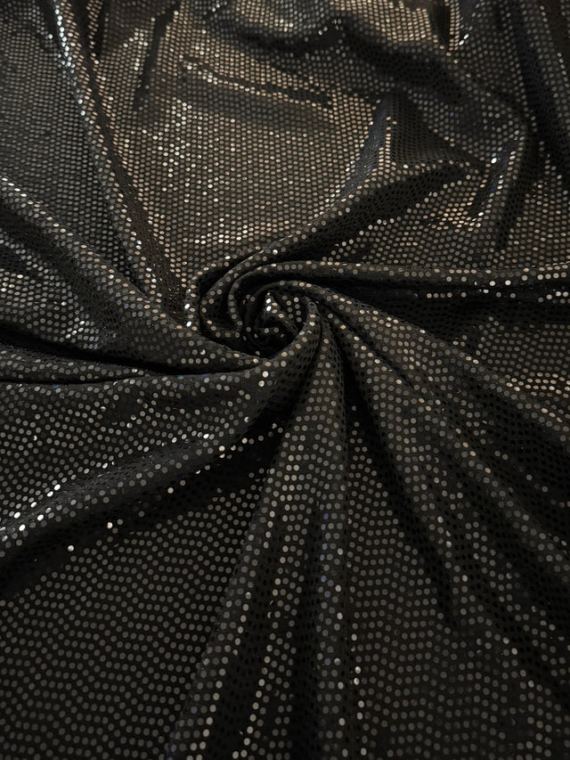 Black Sequin Mirror Foiled Spandex