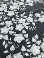 White 3D Flower Beaded Lace Mesh