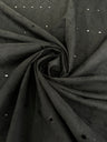 Black Embroidered Cotton Eyelet
