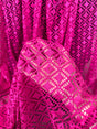 Hot Pink Crochet Hollow Out Knit
