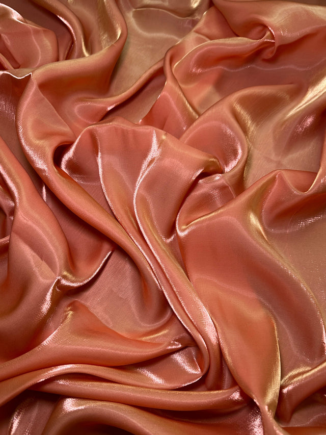 Liquid Shimmery Chiffon Burnt Orange