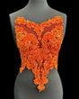 Orange Rhinestone Bodice Applique