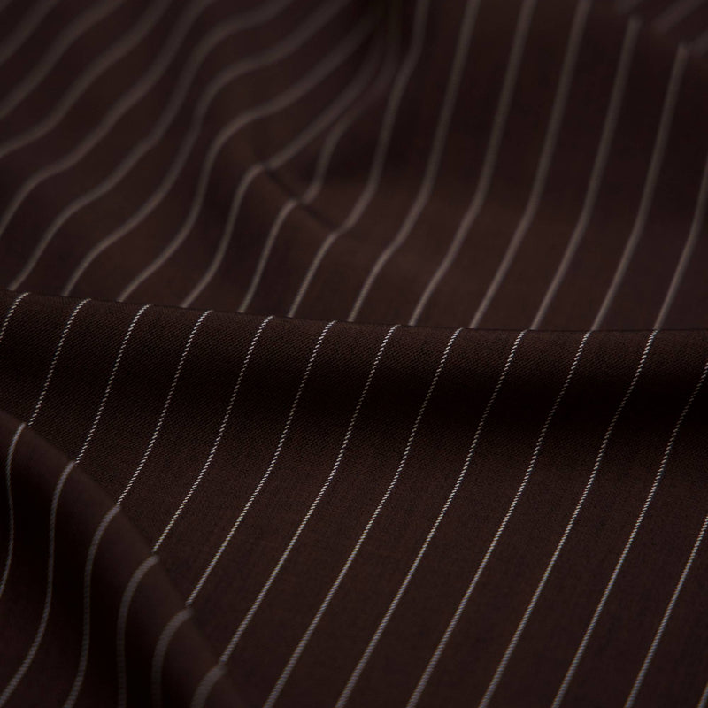 Brown Pinstripe Suiting