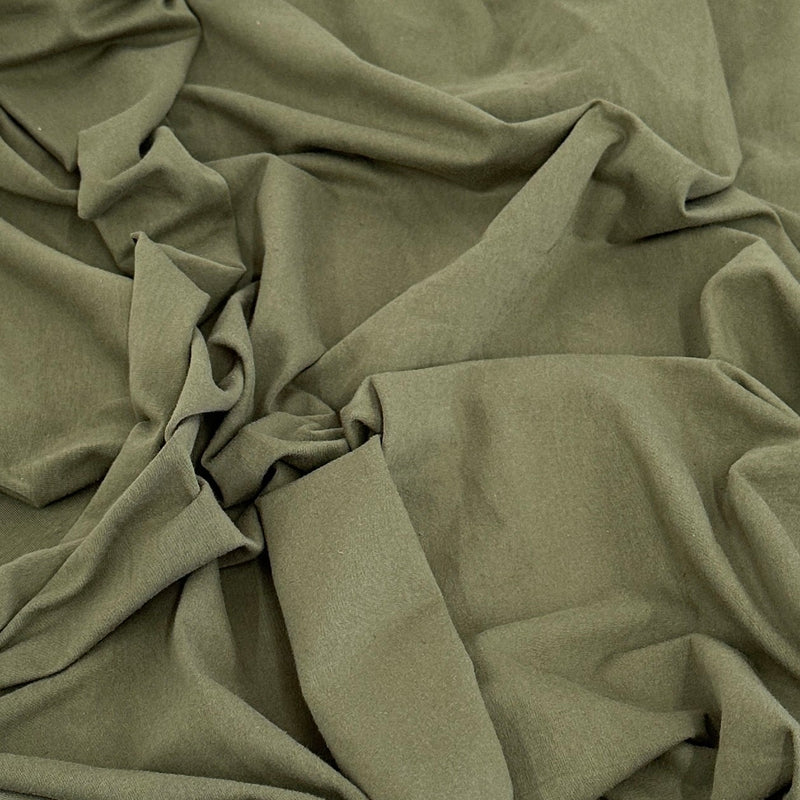 Cotton Jersey Knit Army Green