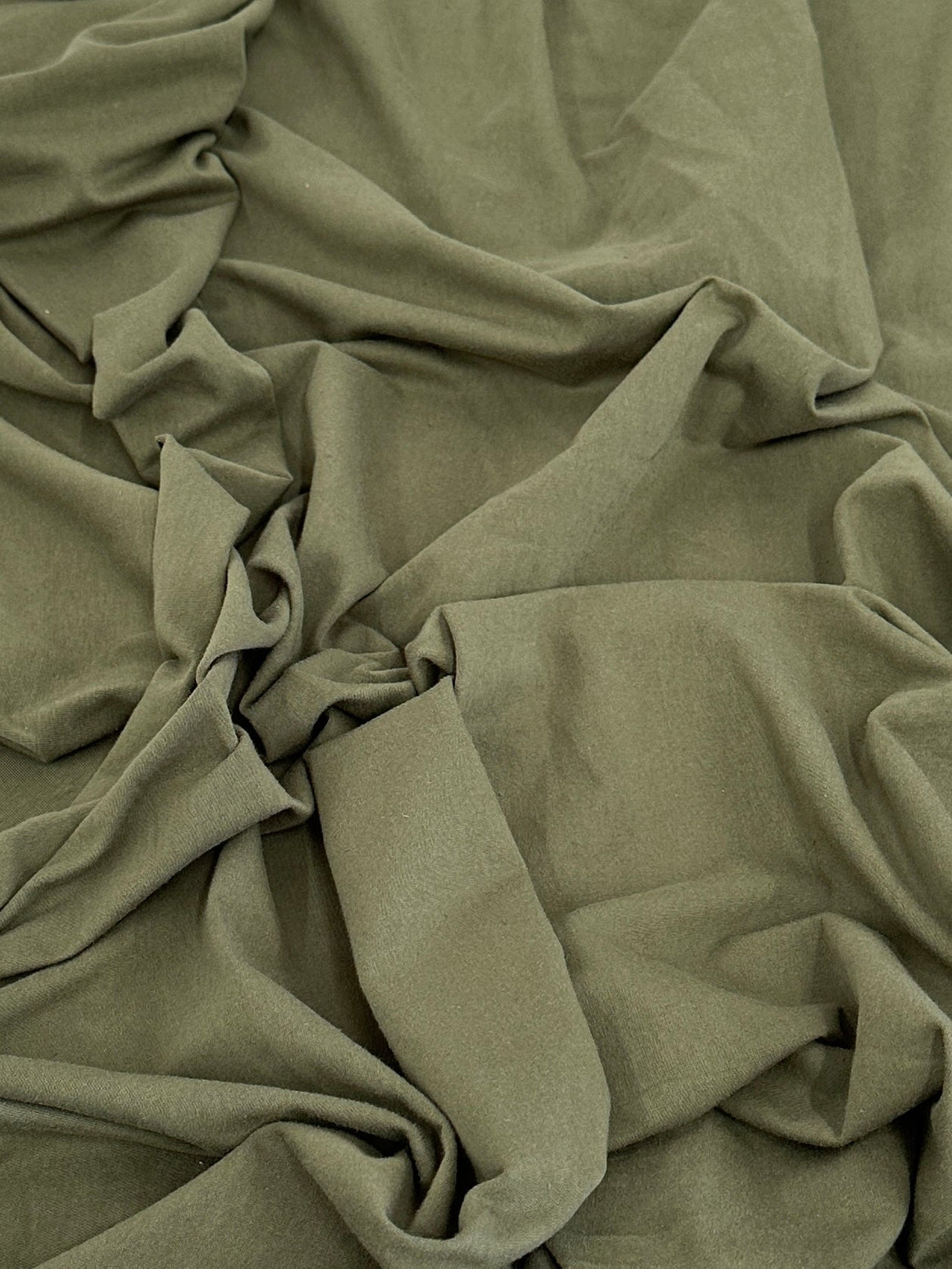 Cotton Jersey Knit Army Green