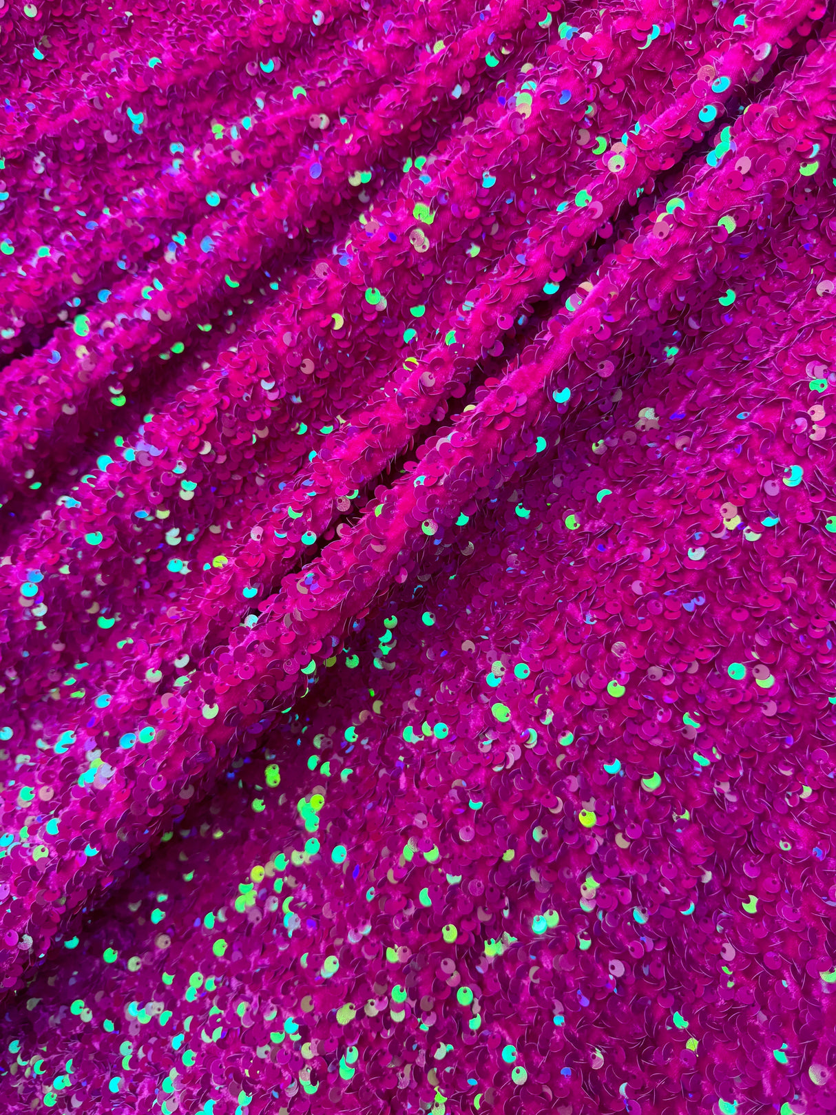 Sequin on Velvet Stretch Fabric