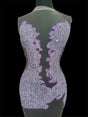Rhinestone Bodice Applique Lilac