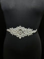 Silver Iron On Rhinestone Applique