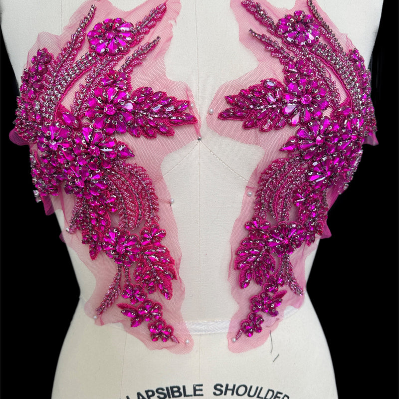Magenta Rhinestone Applique