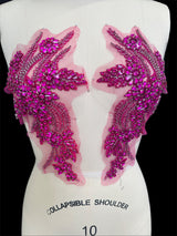 Magenta Rhinestone Applique