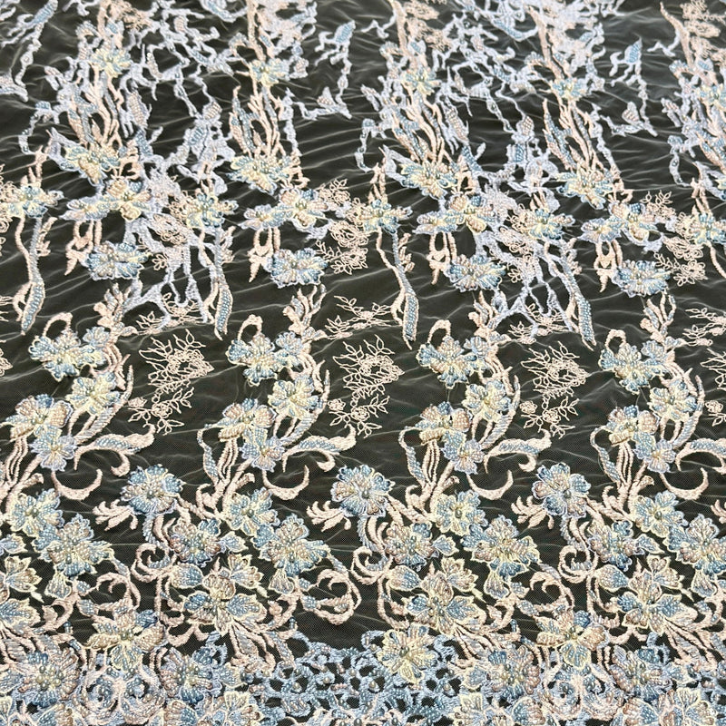 Pearl Beaded Floral Embroidery Lace