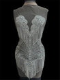 Silver Rhinestone Bodice Applique