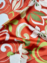 Printed Satin Rust Floral